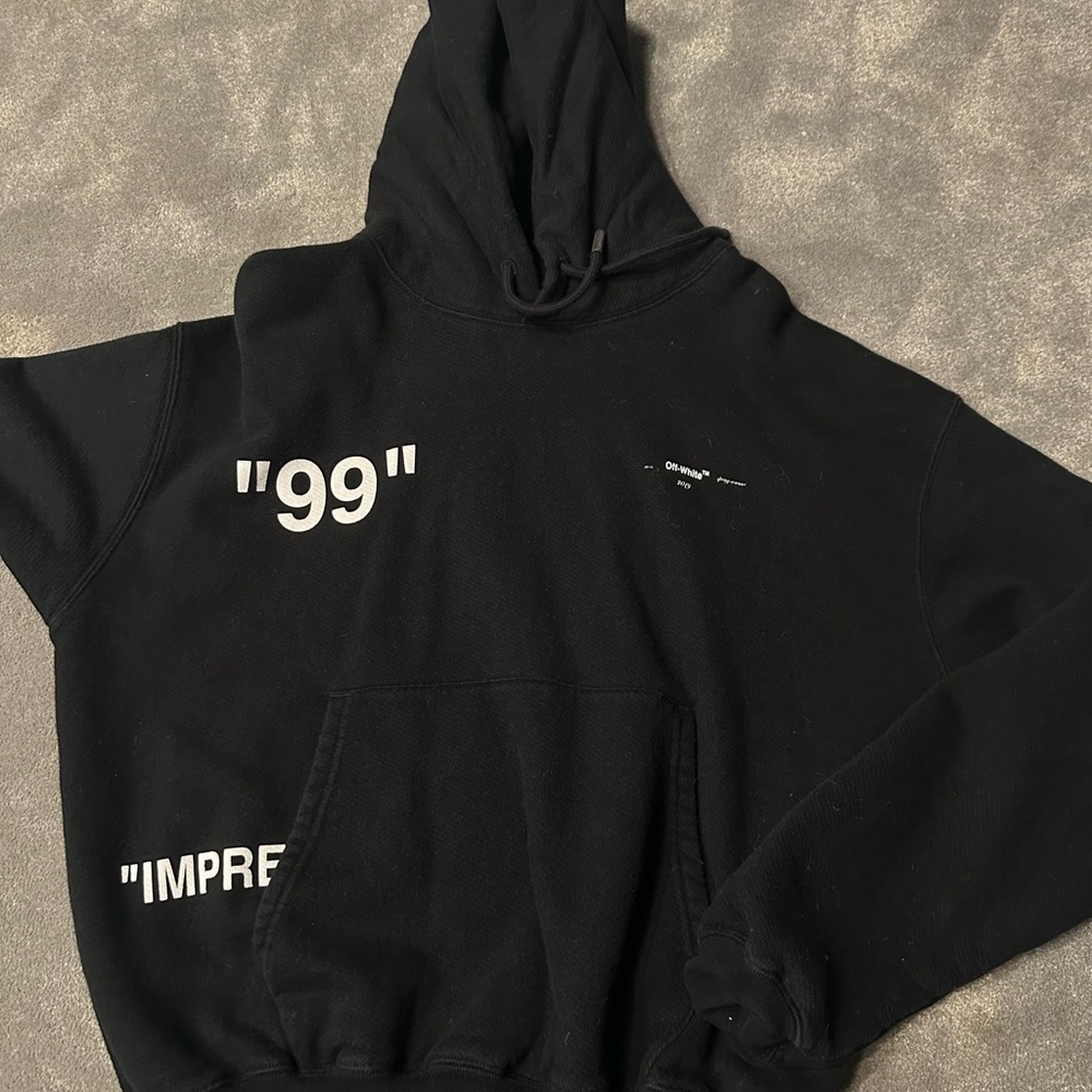 Off-White Black Sweater with Signature Details